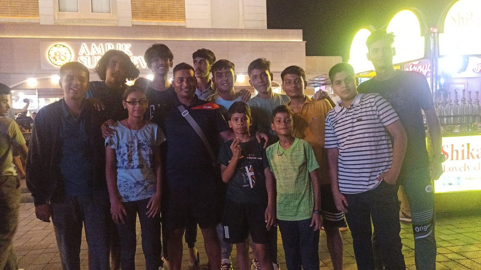 Players and staff together on an evening out